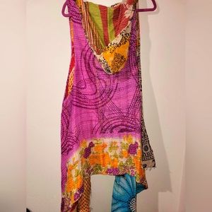 Kantha Bae Reversible Hoodie Vest